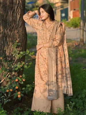 Stitched Printed Lawn 3 Pc with Lawn Dupatta
